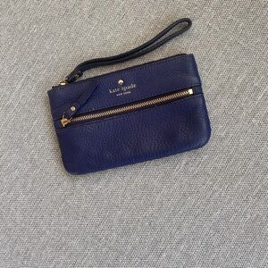 Kate Spade Cobble Hill Bee purple leather Wristlet
